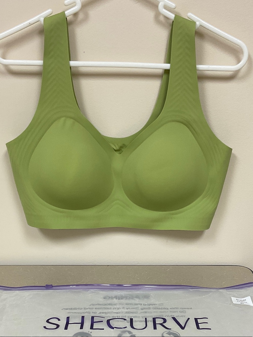 Shecurve Olive Green Seamless Lightly Padded Bra XL NIOP